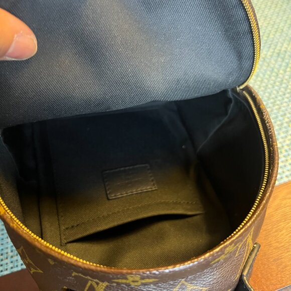 Louis Vuitton Monogram Palm Springs Mini Backpack, blk leather trim, Gold HW - Picture 16 of 16